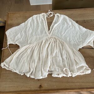 Sage The Label cream Boho Tunic Top Small